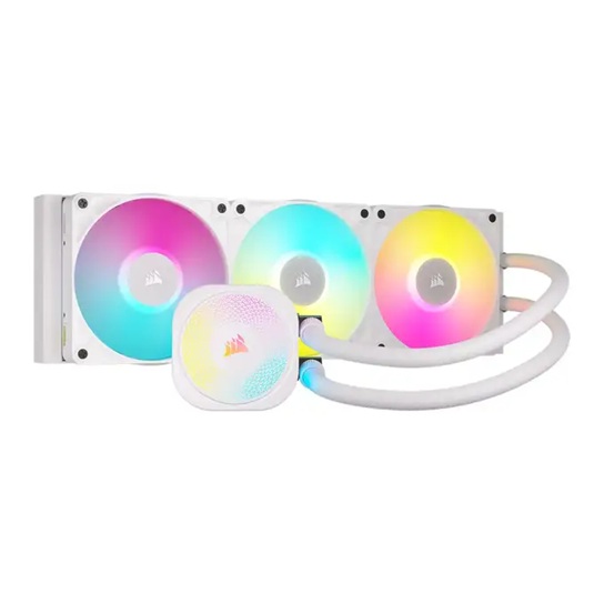 CORSAIR iCUE LINK TITAN II 360 RX RGB - White, 360mm AIO, FlowDrive Gen 2, RX II Fan, RGB, Copper Coldplate, AM5/AM4, LGA1851/1700