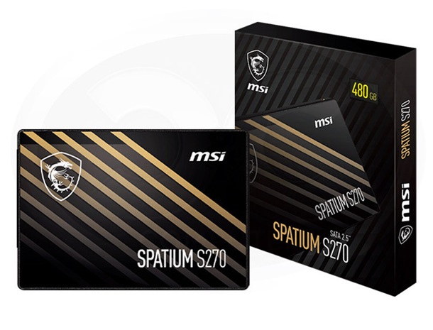 MSI SPATIUM S270 SATA 2.5' 480GB, PHISON S11, 3D NAND, SATA III 6Gbps, Sequential Read up to 500MB/s, Sequential Write up to 450MB/s, 250 TBW, 5Y WTY