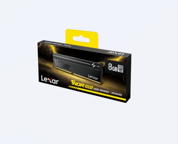 Lexar LD5U08G60C380V-RGS DDR5 UDIMM 8GB 6000 MT/s 1.35V CL38 THOR G2 HEATSINK OC BLACK INTEL XMP 3.0 & AMD EXPO