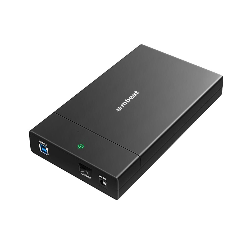 mbeat® C1 Tool-Free USB 3.0 3.5' & 2.5' SATA HDD Enclosure - Black Data Speed: Maximum up to 5Gbp Product Weight: 121g DC Power: +12V/2A Power Supply